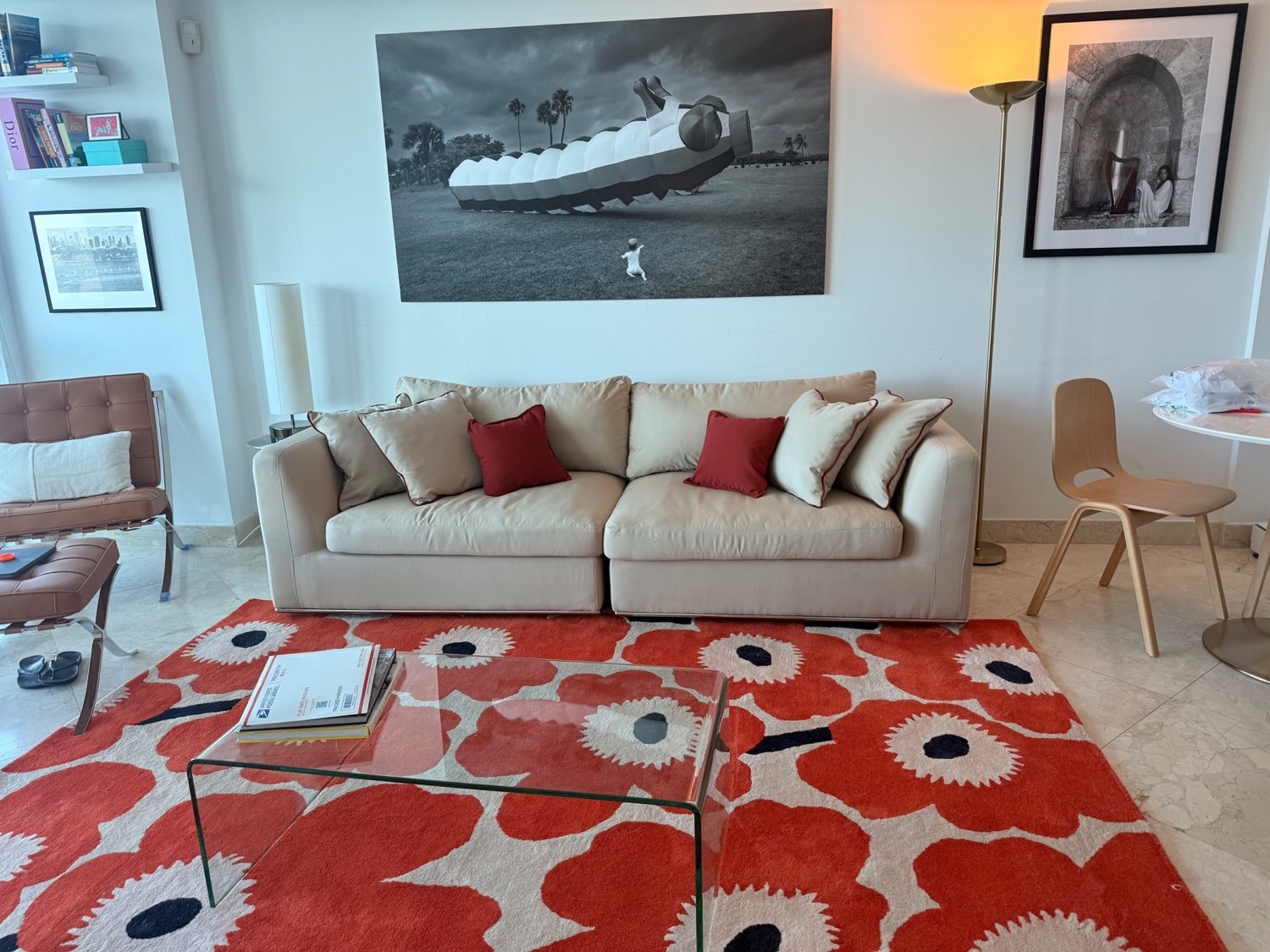 Miami living room with a reupholstered sofa and cushions by MIAN House & Decor